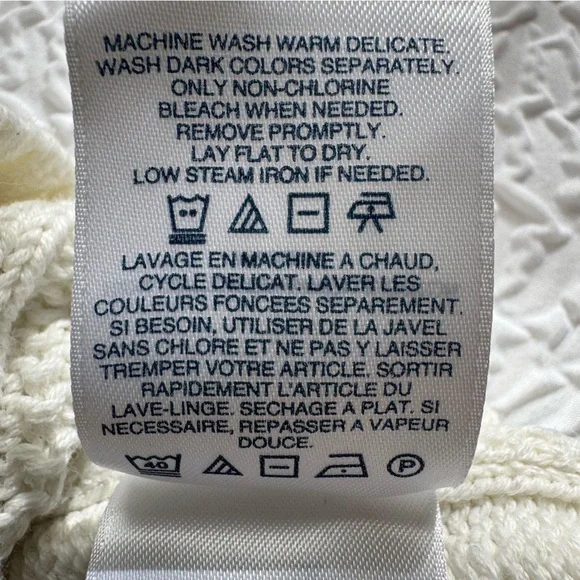 Lands’ End Drifter White Cable Knit Sweater Youth L (14–16) - Picture 16 of 16